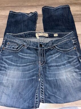 BKE Women's Boot Cut Jeans - Dark Blue Wash